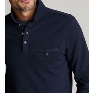 Untuckit Parkson Sweater Snap Button  Fleece Pullover Brown (Dre )Mock Neck , XL